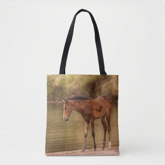 Foal in de rivier tote bag (Voorkant)