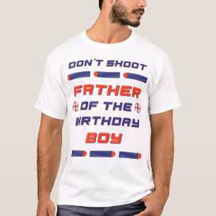 Foam Dart War Verjaardag Vader van de Verjaardag J T-shirt