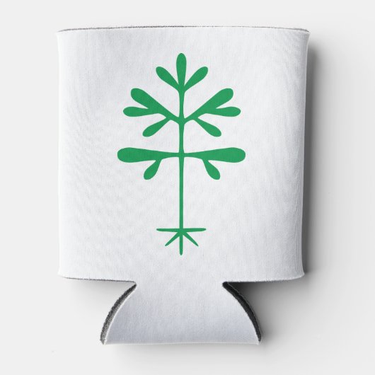 Foam Koelbox met een Green Solid Sapling Blikjeskoeler (Voorkant)