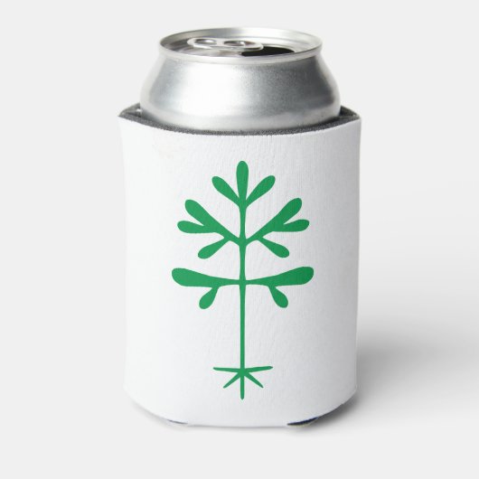 Foam Koelbox met een Green Solid Sapling Blikjeskoeler (Blikje Achterkant)