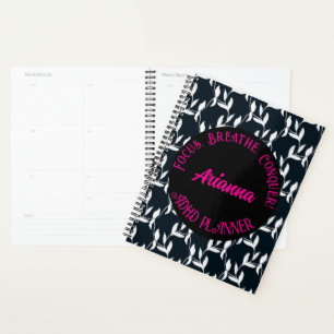 Focus, Adem, Verover ADHD  Zwart, Wit, Roze Planner