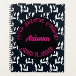 Focus, Adem, Verover ADHD| Zwart, Wit, Roze Planner