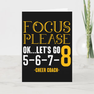 Focus Alstublieft Ok Laten We Cheer Coach Cheerlea Kaart