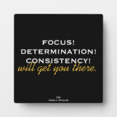 Focus. Bepaling! Consistentie!.." Plaque Fotoplaat (Voorkant)
