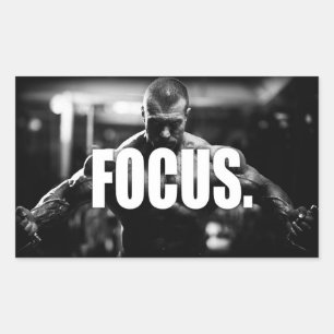 FOCUS - "Body building" Motivatie Rechthoekige Sticker