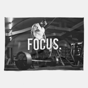 FOCUS - "Body building" Workout Motivatie Theedoek