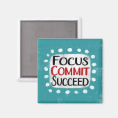Focus Commit Réussite Réfrigérateur Magnet (Recto/Verso)