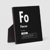 FOCUS - element van succes - Motivatie Fotoplaat (Voorkant)
