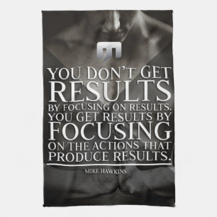 Focus en resultaten - Workout Motivatie Theedoek