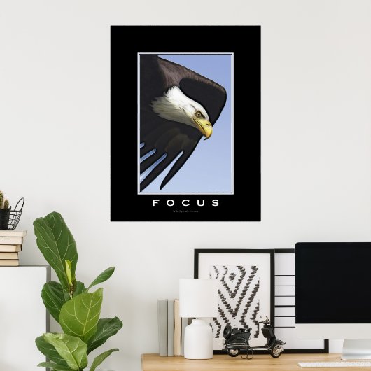 FOCUS ÉNORME Poster d'art motivationnel (Bureau à domicile)