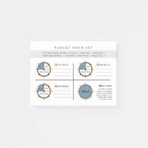 Focus instellen van het doeluur post-it® notes