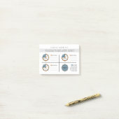 Focus instellen van het doeluur post-it® notes (Op bureau)