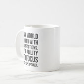 Focus is een Superpower - succes Motivatie Koffiemok (Voorkant links)
