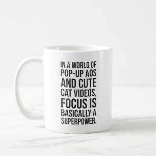 Focus is een Superpower - succes Motivatie Koffiemok