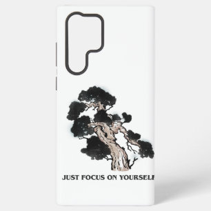 "Focus Je Nu Maar Op Jezelf" Zen Bonsai Boom Telef Samsung Galaxy Hoesje