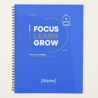 Focus Learn Grow / Motivación y Éxito Escolar Planner