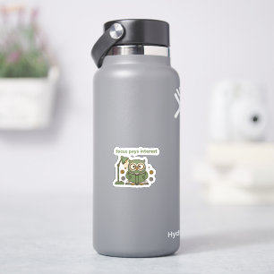 Focus Levert Rente Sticker – Motiverende Uil
