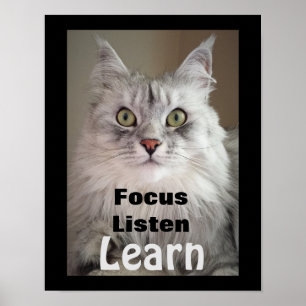 Focus. Luister. Leer. Classroom Poster