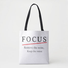 FOCUS Minimalist Motivational T-Shirt — Clean Mode Draagtas