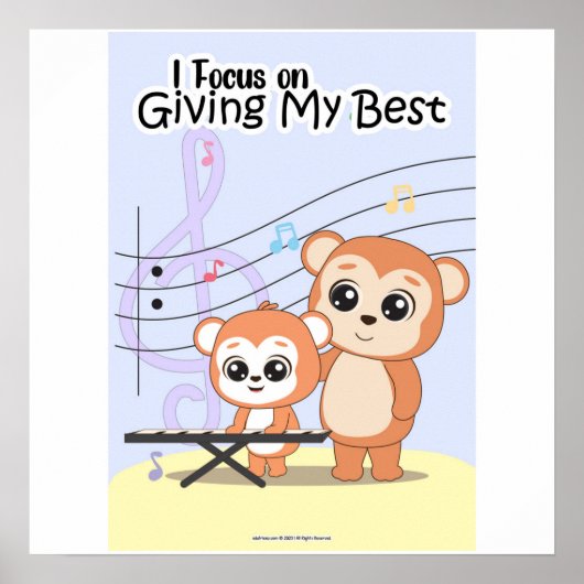 Focus on giving your best Wall art Poster (Voorkant)