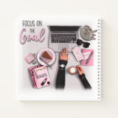 "Focus On Goal" Girl Boss HQ Planner Carnet (Dos)