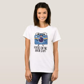 Focus op de goede dingen positieve camera woordspe t-shirt (Voorkant volledig)