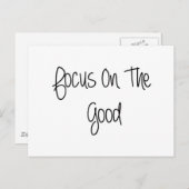 Focus op de goede quote briefkaart (Voorkant / Achterkant)