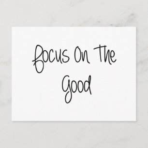 Focus op de goede quote briefkaart