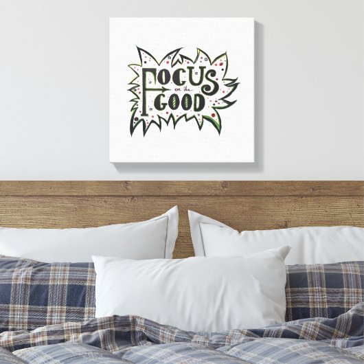 Focus op de GOOD! Inspirerend illustratie Canvas Afdruk (Insitu (Slaapkamer))