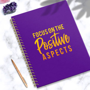 Focus op de positieve aspecten van de spirale lapt notitieboek