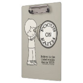 Focus op geloof klembord (Links)