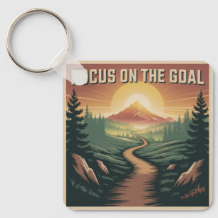 Focus op het doel sleutelhanger