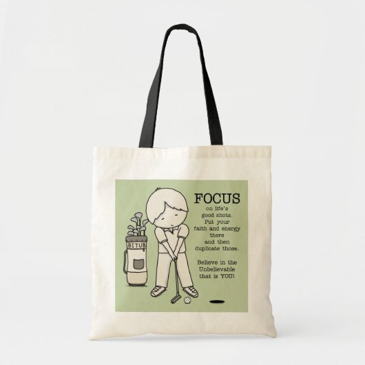Focus op het goede tote bag (Voorkant)