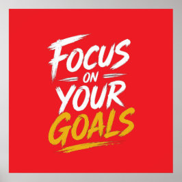 Focus op je Doelen Motiverend Poster