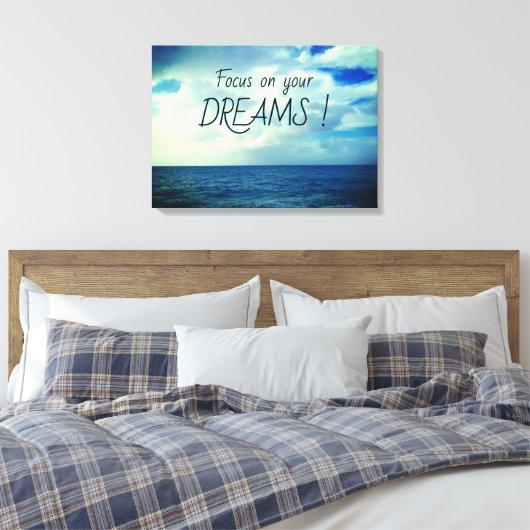 Focus op je dromen canvas afdruk (Insitu (Slaapkamer))