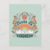 Focus op Kindness Groovy Graphic Briefkaart (Voorkant)