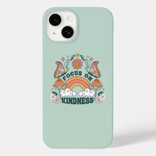 Focus op Kindness Groovy Graphic Case-Mate iPhone Case (Achterkant)