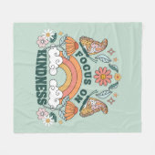 Focus op Kindness Groovy Graphic Fleece Deken (Voorkant (Horizontaal))