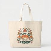 Focus op Kindness Groovy Graphic Grote Tote Bag (Voorkant)