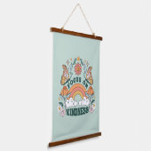 Focus op Kindness Groovy Graphic Hangend Wandkleed (Gebogen)