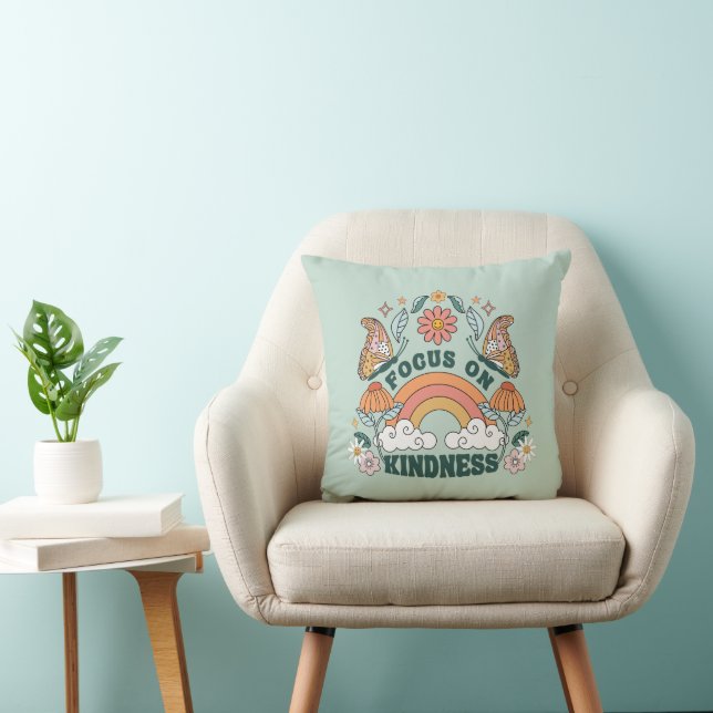 Focus op Kindness Groovy Graphic Kussen (Stoel)