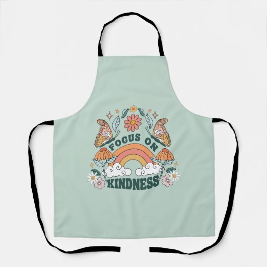 Focus op Kindness Groovy Graphic Schort (Voorkant)