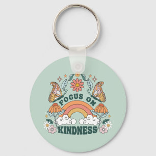 Focus op Kindness Groovy Graphic Sleutelhanger