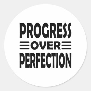 Focus op vooruitgang Motivatie groei Ronde Sticker