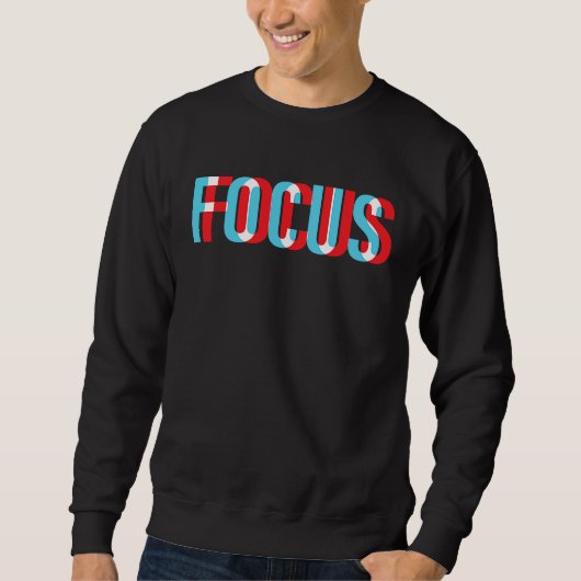 Focus Optical Illusion Motivational Hard Work Trui (Voorkant)