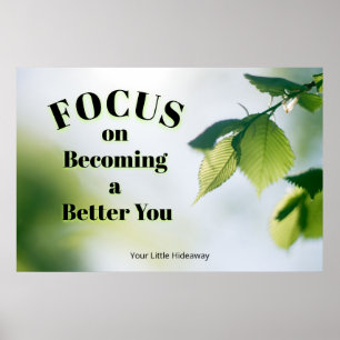 "Focus"Positieve citatie "Wanddecoratie & Poster" Poster