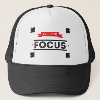 Focus Productivity Black Trucker Hat Pet