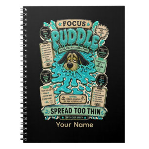 Focus Puddle Gepersonaliseerde Grappige Productivi Notitieboek