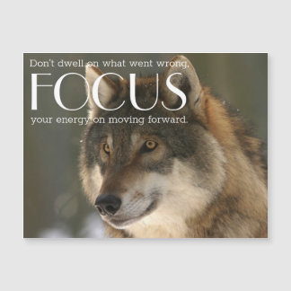 Focus Quote op Wolf Afbeelding Inspirerend Magnet