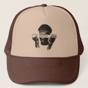 FOCUS" Urban Streetwear Grafisch T-shirt Trucker Pet